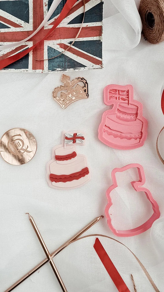 Union Jack Cake Embosser and matching cutter