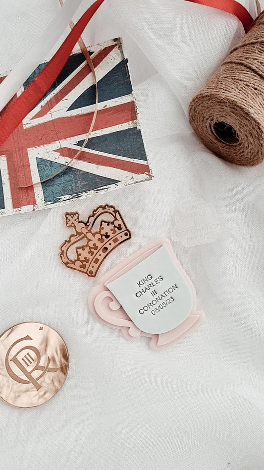 Tea Cup Embosser and matching cutter