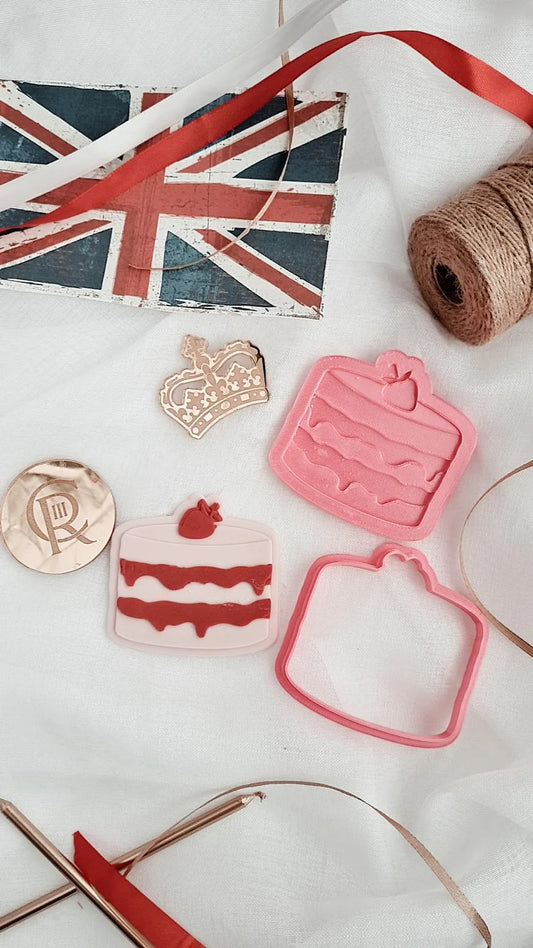 Strawberry Cake Embosser and matching cutter