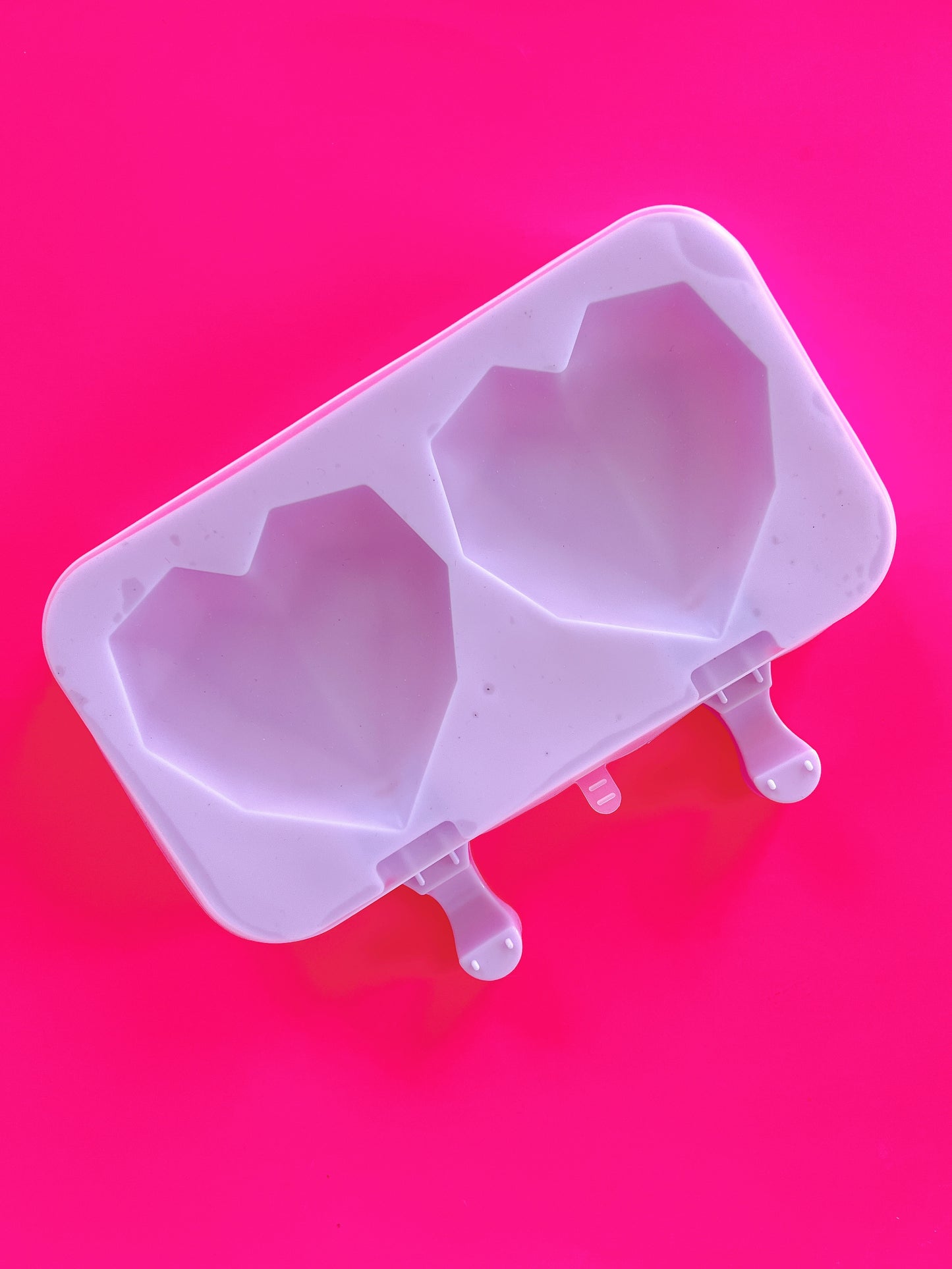 double geo heart cakesicle mould