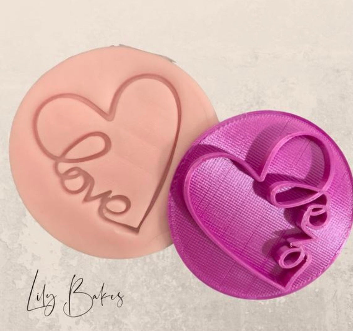 Love Heart Cookie Stamp