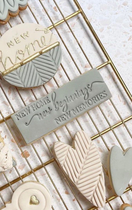 New Home, New Beginnings, New Memories Cookie Stamp