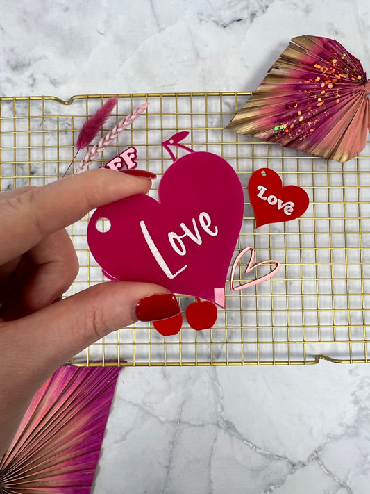 Skinny Love Heart Gift Tag