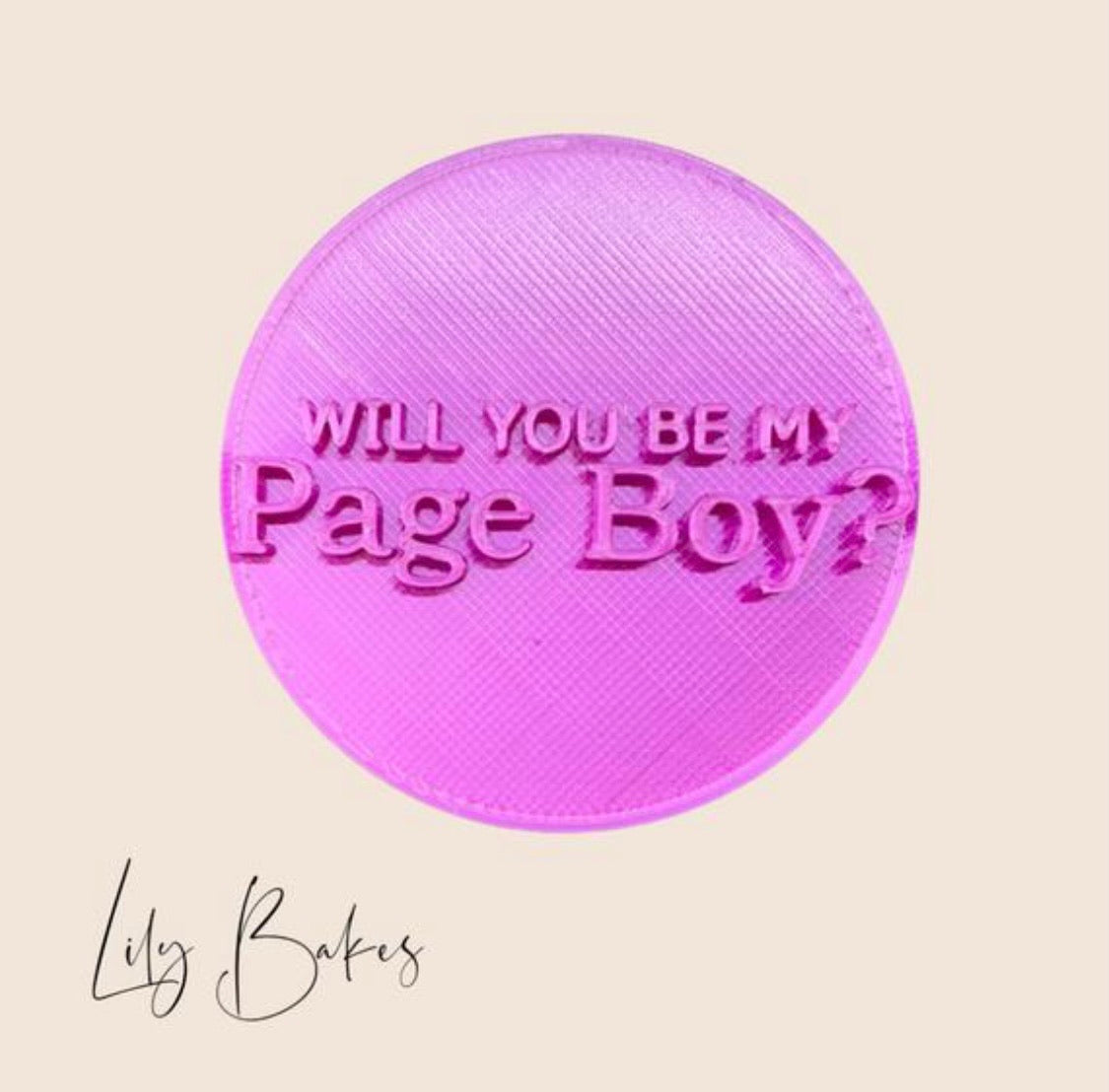 Will You Be My Page Boy