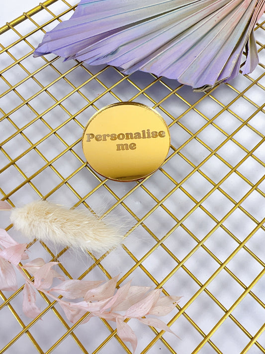 Personalise acrylic Disc 3cm