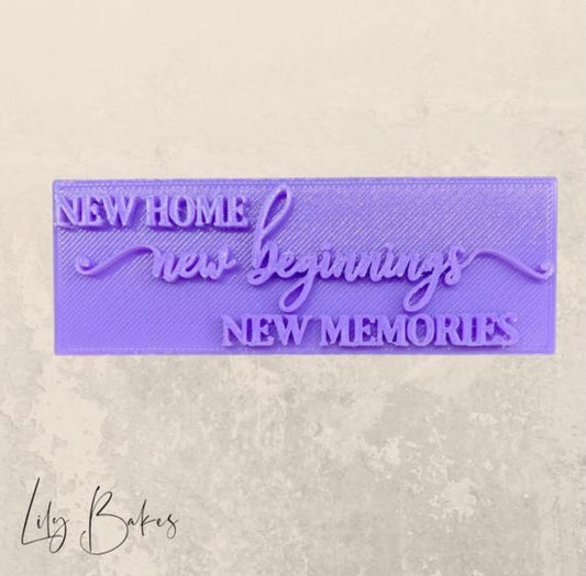 New Home, New Beginnings, New Memories Cookie Stamp