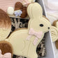 Bunny with bow Embosser and matching cutter