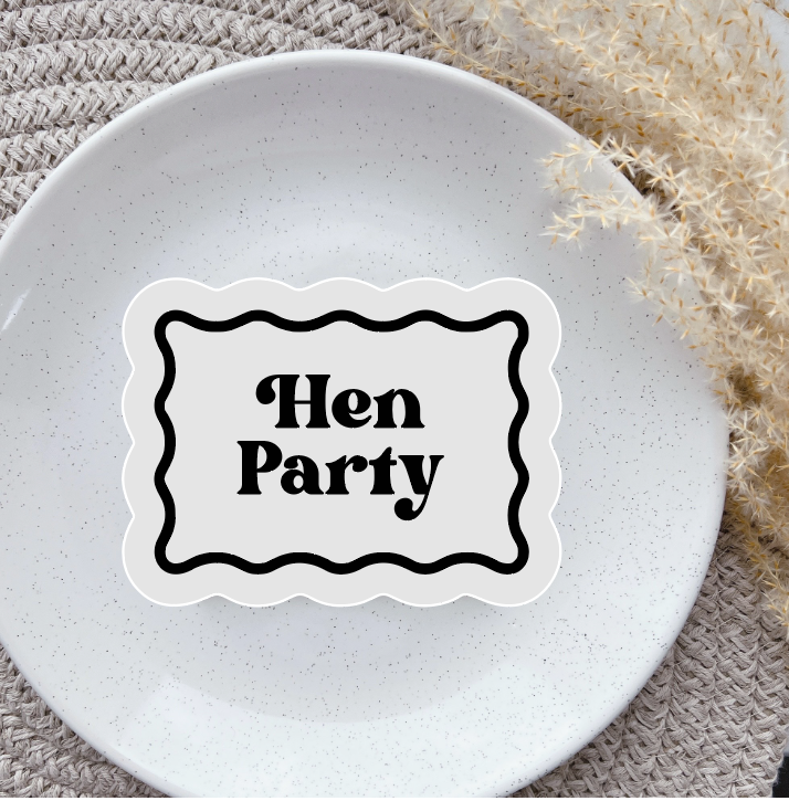 Hen Party Wavy Border embosser and matching cutter