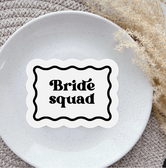 Bride Squad Wavy Border embosser and matching cutter