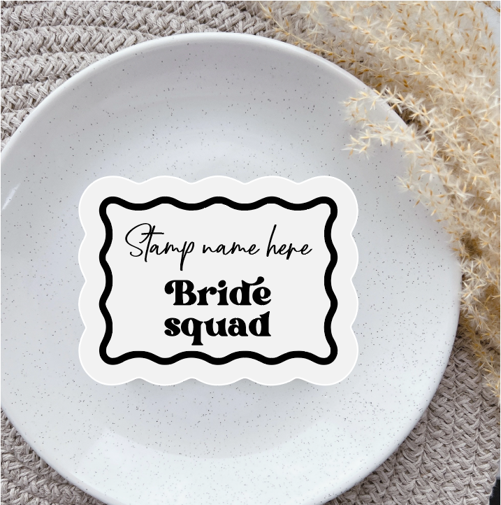 Bride Squad Wavy Border embosser and matching cutter