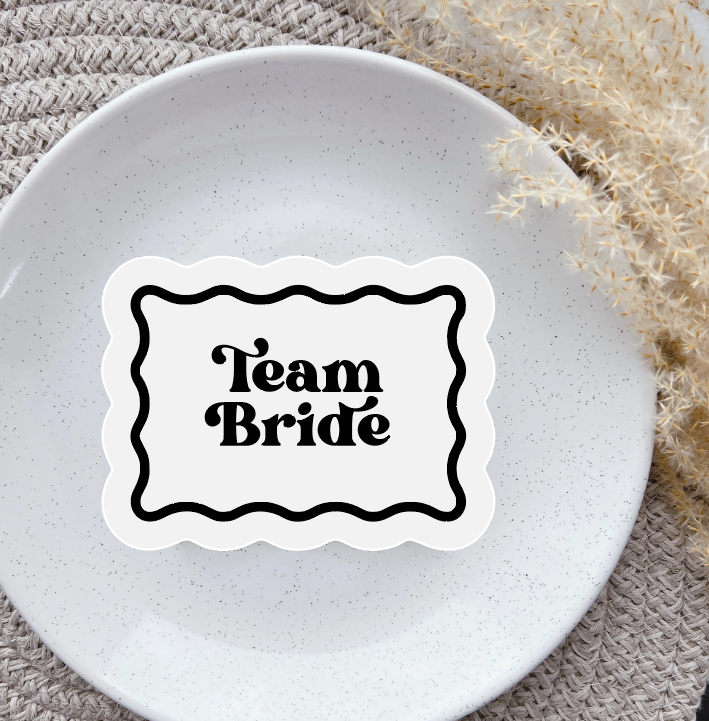 Team Bride Wavy Border embosser and matching cutter