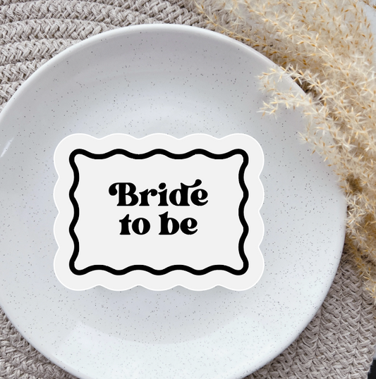 Bride to Be Wavy Border embosser and matching cutter