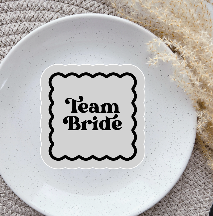 Team Bride square Border embosser and matching cutter