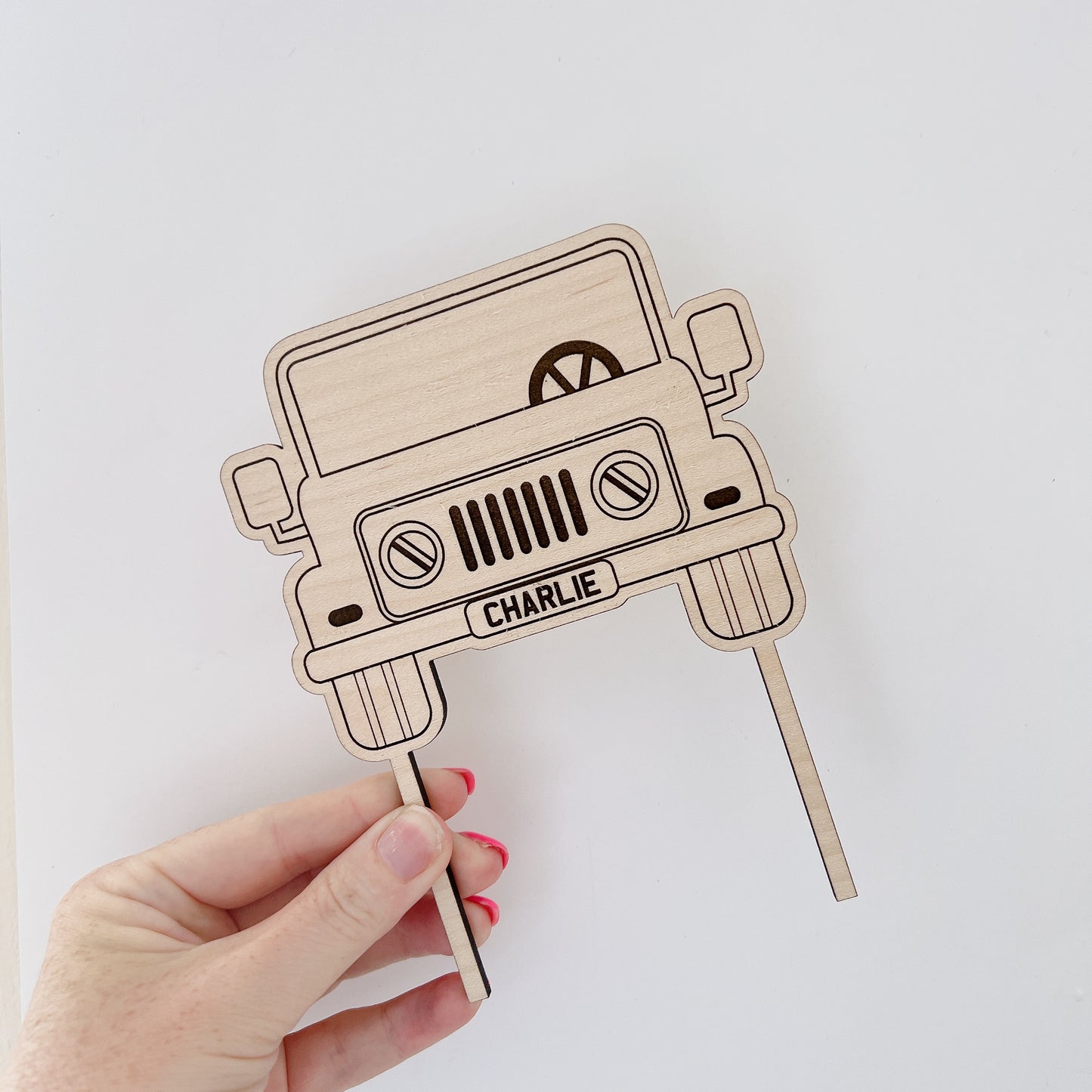 Jungle truck cake topper