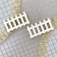 Picket Wooden Fence Cake Charms
