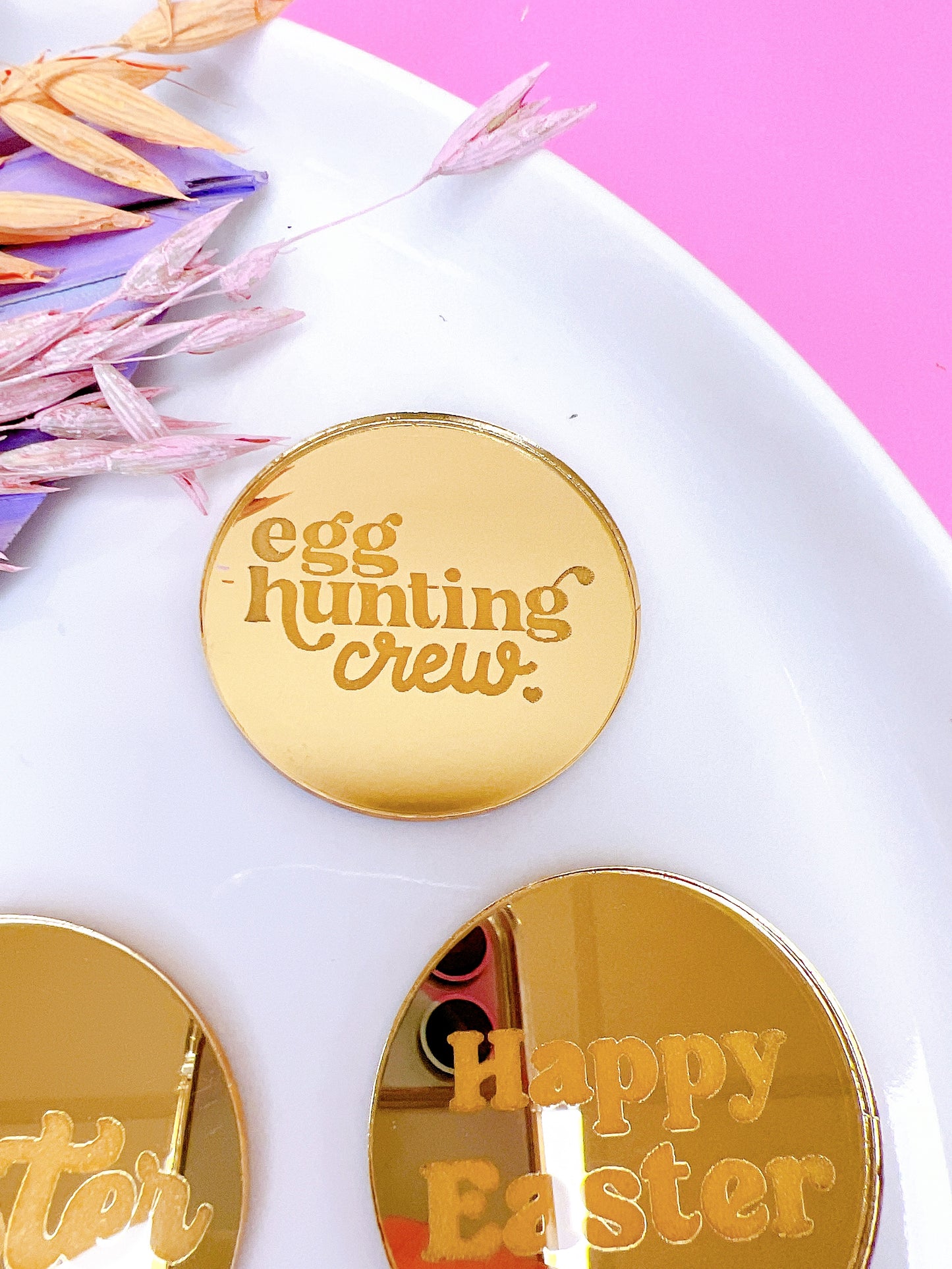 5cm Easter mirror acrylic disc