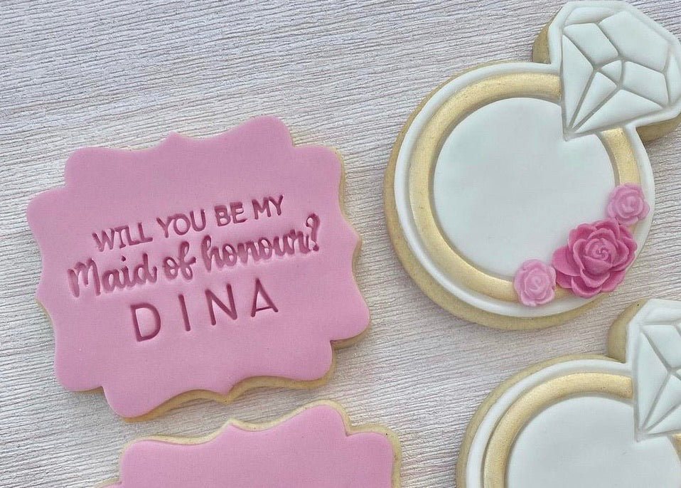 Will You Be My Maid of Honour CooKie Stamp