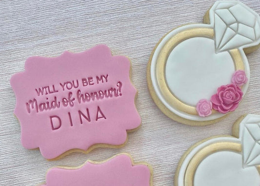 Will You Be My Maid of Honour CooKie Stamp