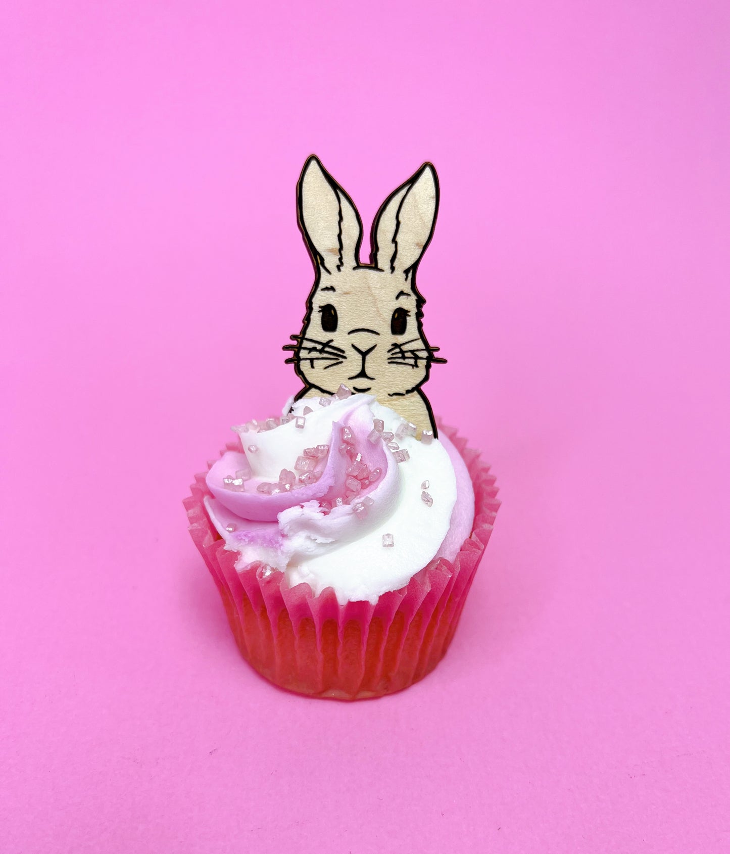 Bunny cupcake topper