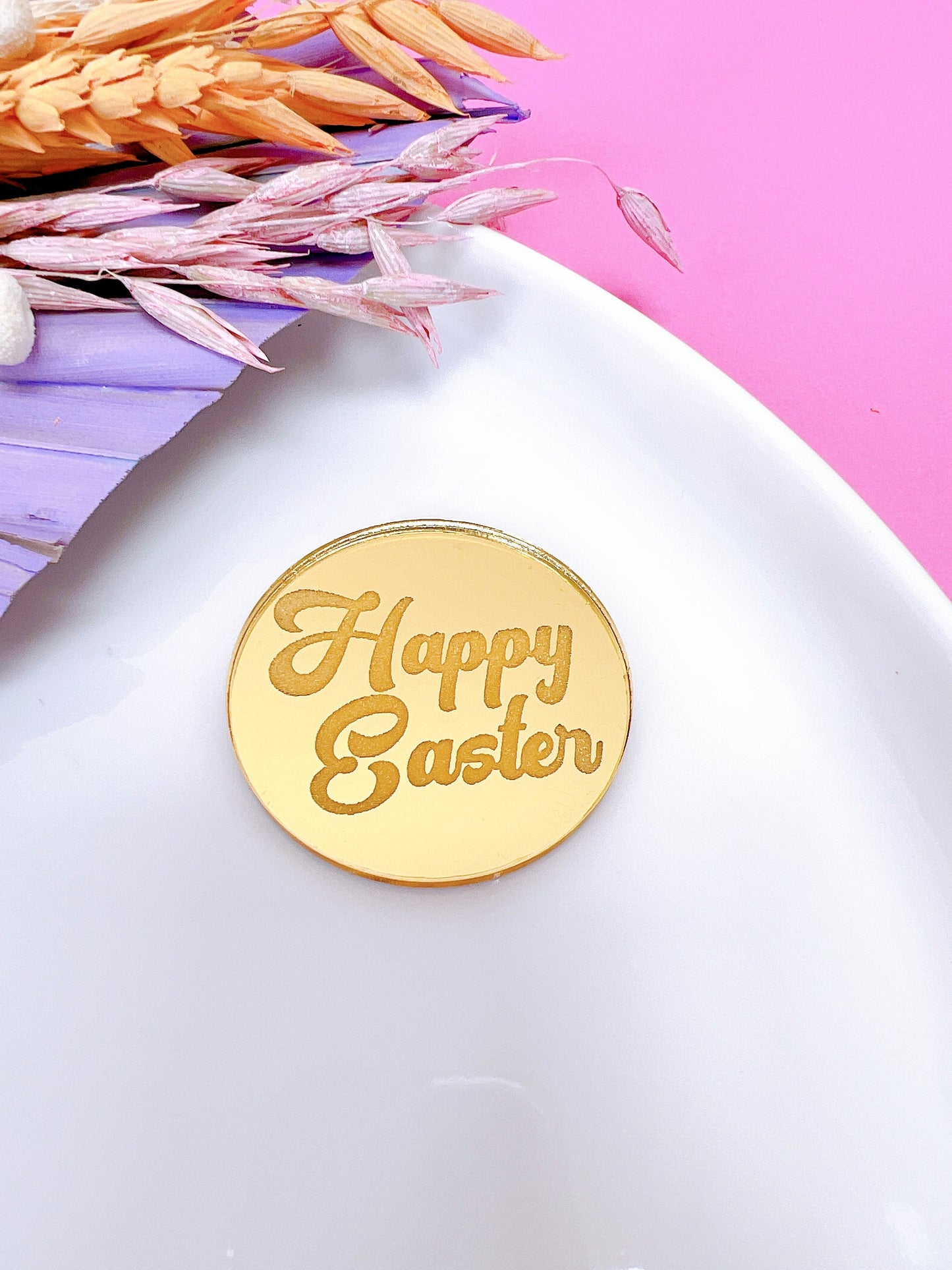 3cm Easter mirror acrylic disc