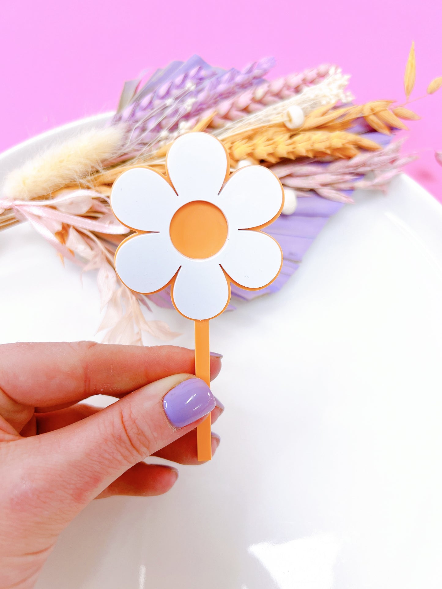 Flower cupcake topper