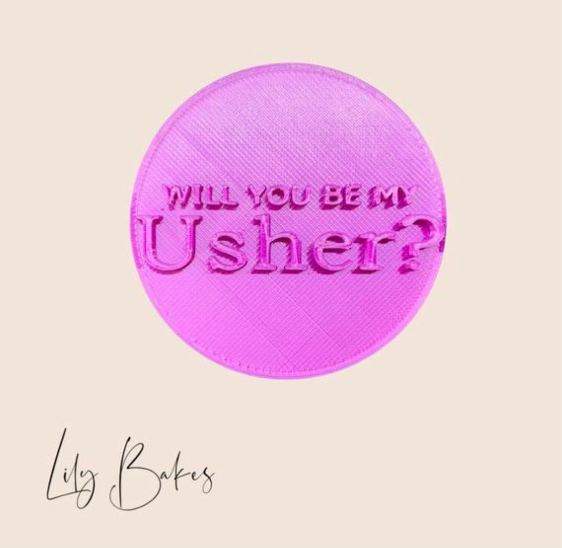 Will You Be My Usher Cookie Stamp