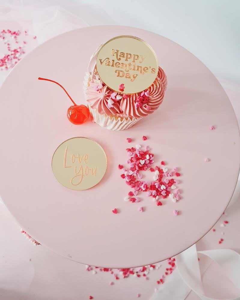 3cm Valentine Cupcake toppers