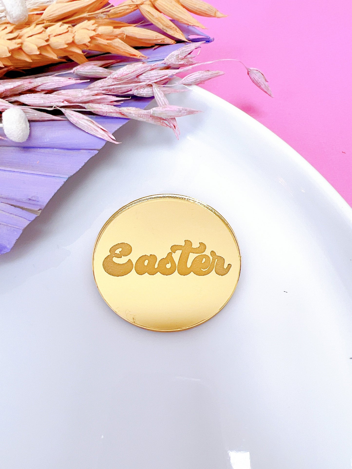 3cm Easter mirror acrylic disc