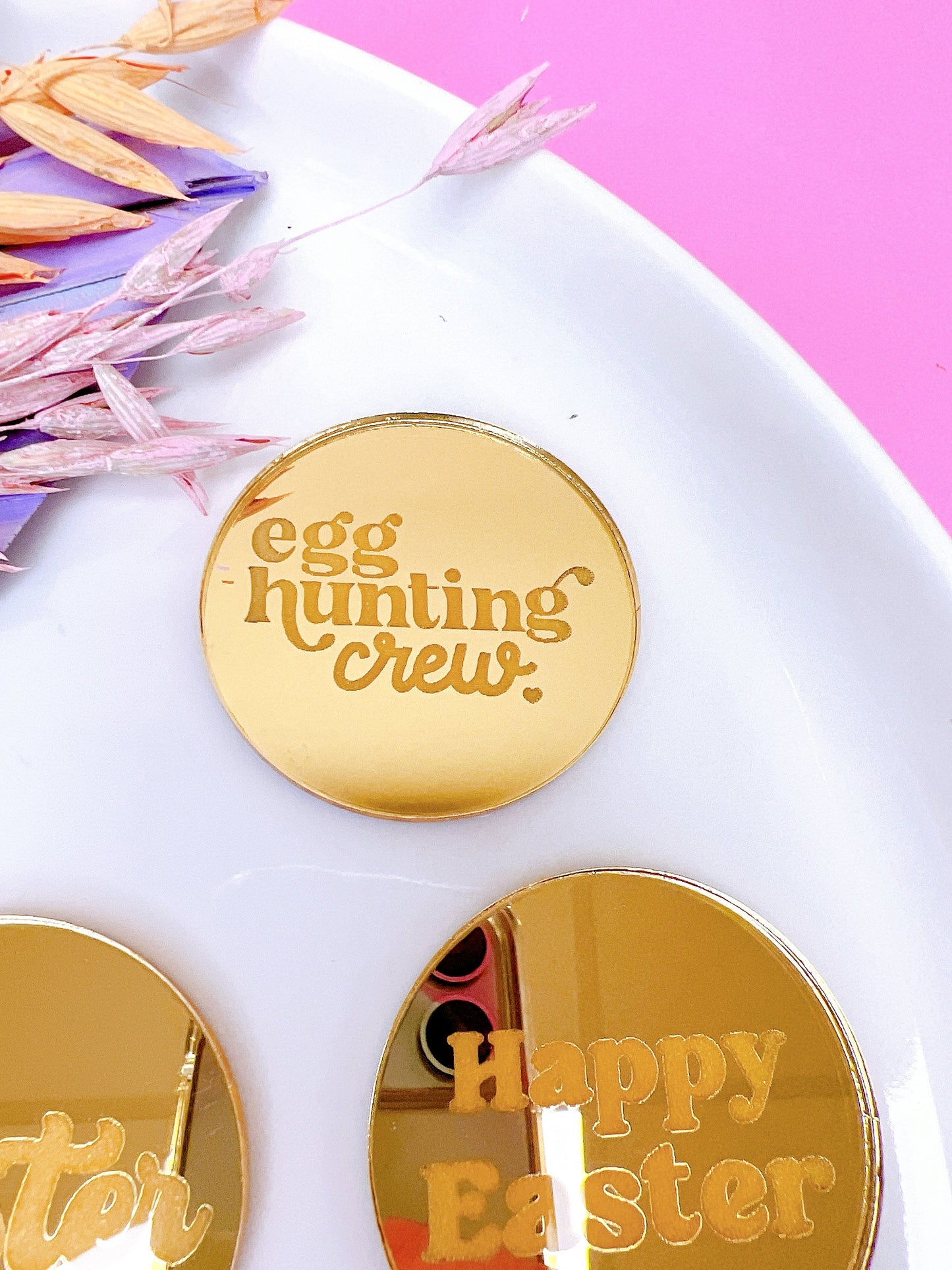 3cm Easter mirror acrylic disc