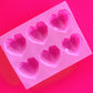 Geo hearts mould x 6