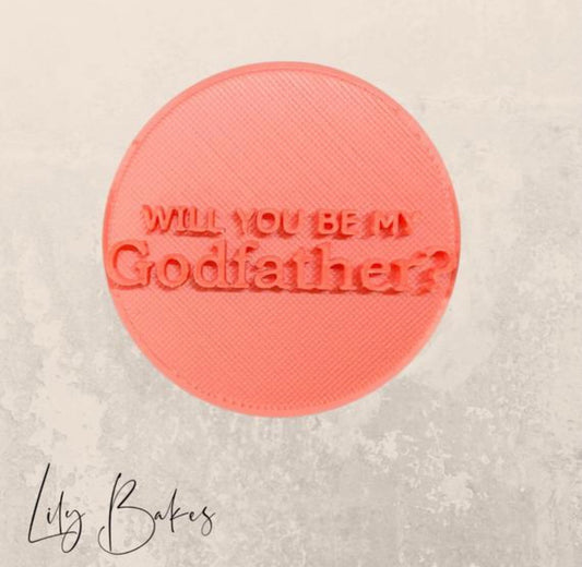 Will You Be My Godfather Cookie Stamp