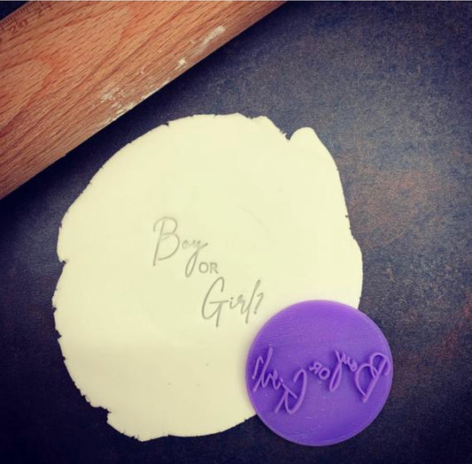 Boy or Girl Cookie Stamp