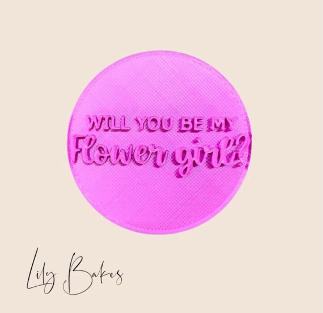 Will You Be My Flower Girl Cookie Stamp