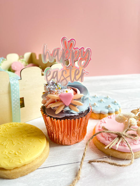 Happy Easter cupcake topper