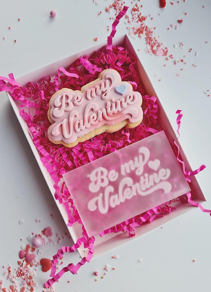 Be my valentine retro embosser