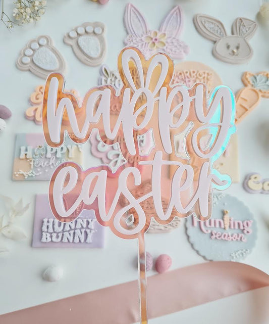 Happy Easter cake topper